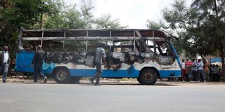 Burnt matatu