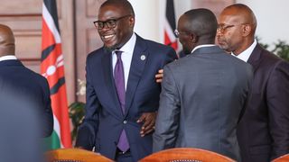 Nairobi County Governor Johnson Sakaja at State House 