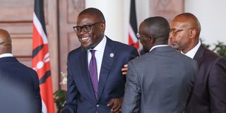 Nairobi County Governor Johnson Sakaja at State House 