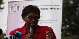 FIDA-Kenya founder member Lilian Mwaura 