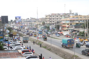 Aerial view of a section of Kitengela tow