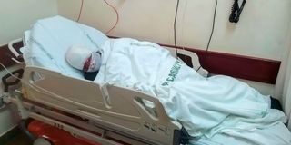 Nation Media Group photojournalist Evans Habil recuperates at Aga Khan University Hospital