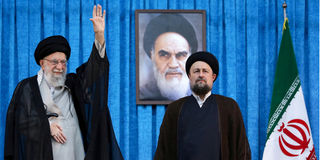 Hassan Khomeini , a grandson of Iran's Ayatollah Ruhollah Khomeini. 