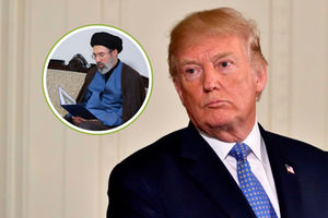US President Donald Trump and Mojtaba Khamenei