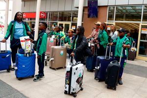 Students of Olivine school in Nyali, arrive from Dubai