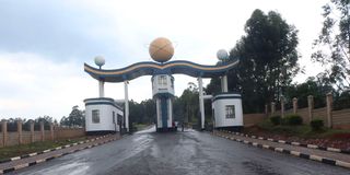 The main entrance at Rongo University 