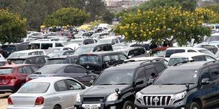Cars on sale at Jamhuri grounds in Nairobi. 