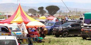 Rally fans at Kedong in Naivasha