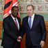 Russian Foreign Minister Sergei Lavrov shakes hands with Kenyan Foreign Minister Musalia Mudavadi 