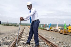 President William Ruto launches the land-mark construction of the Naivasha-Kisumu-Malaba Standard Gauge Railway 