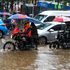 Motorists navigate a flooded section of Kenyatta Avenue in Nairobi heavy rains 