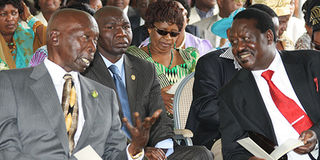 Daniel Moi and Raila Odinga