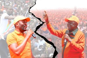 ODM party leader Oburu Oginga and embattled Secretary-General Edwin Sifuna.