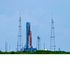 The Artemis I unmanned lunar rocket sits on launch pad 39B 