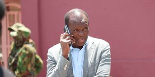 Raphael Tuju addresses the media 