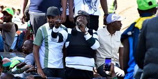 Gachagua addressing his supporters in Kikuyu Town