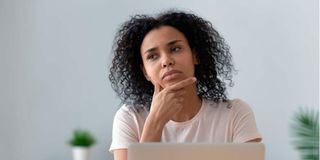 Thoughtful woman