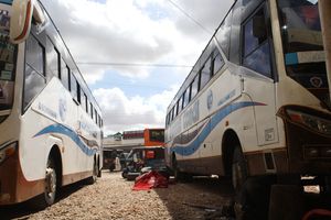 Buses parked in Garissa Town 
