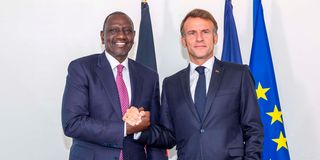 Emmanuel Macron and William Ruto
