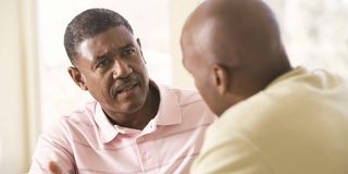 Men talking