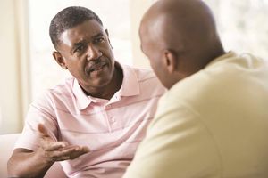 Men talking