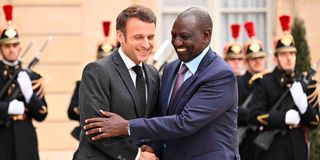 Emmanuel Macron and William Ruto