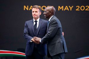 William Ruto and Emmanuel Macron
