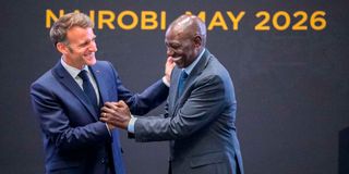 William Ruto and Emmanuel Macron