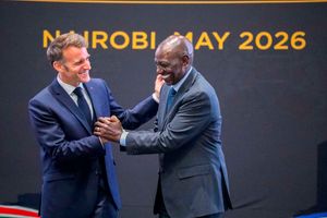 William Ruto and Emmanuel Macron