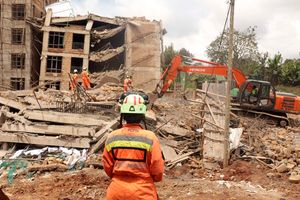 Collapsed building