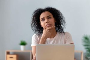Thoughtful woman