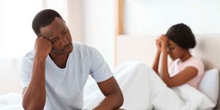 Unhappy couple
