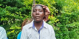 Josephine Cheboi, the mother of the slain Nakuru businessman Kenneth Toroitich Kiplabat. 