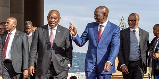 President William Ruto and Cyril Ramaphosa. 