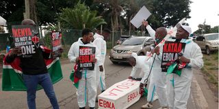 Ebola protest