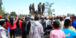 Ebola protest