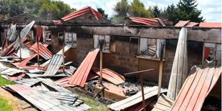 Burnt dormitory 