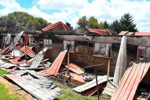 Burnt dormitory 