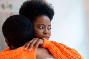 Hugging couple