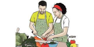 Cooking couple