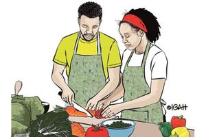Cooking couple