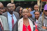 Martha Karua at JKIA 
