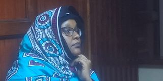 Ms Halima Ngache at the Milimani Law Courts 