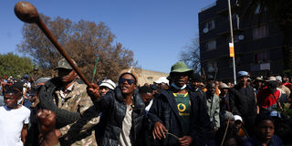 Anti-immigrant protesters Johannesburg, South Africa