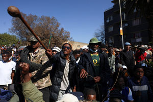 Anti-immigrant protesters Johannesburg, South Africa