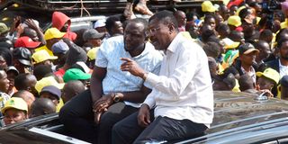 Moses Wetang'ula and Aron Cheruiyot