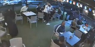 armed men storming a restaurant in Westlands and robbing customers. 