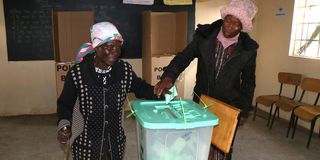 Voters queue to vote in ol kalou by-election