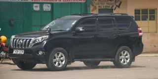 One of the vehicles that was carrying hooded gunmen in ol kalou