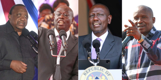 Ruto, Gachagua, Kindiki and Uhuru